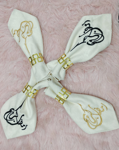 pack de 6 منديل طاولة مطرز