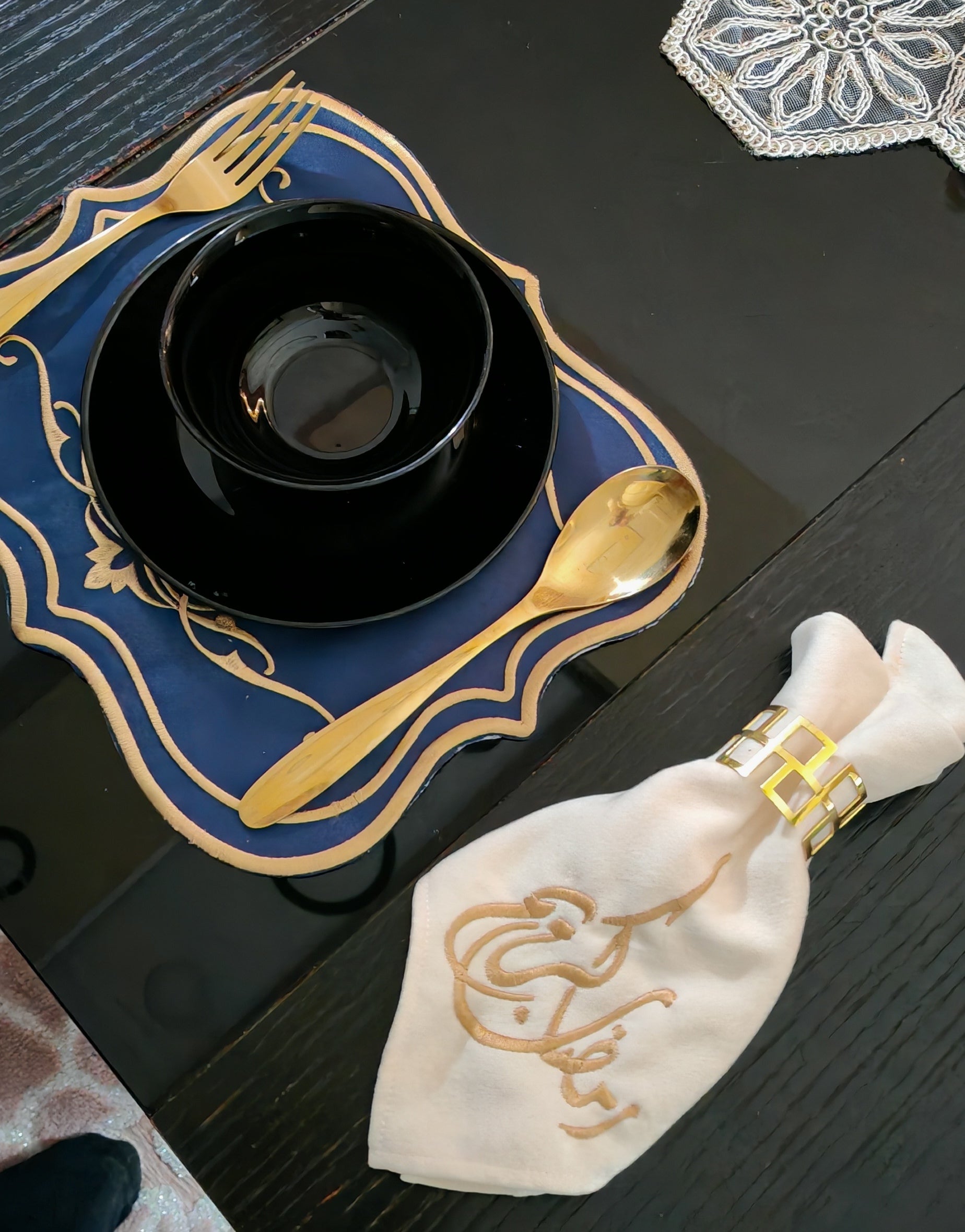 pack de 6 منديل طاولة مطرز