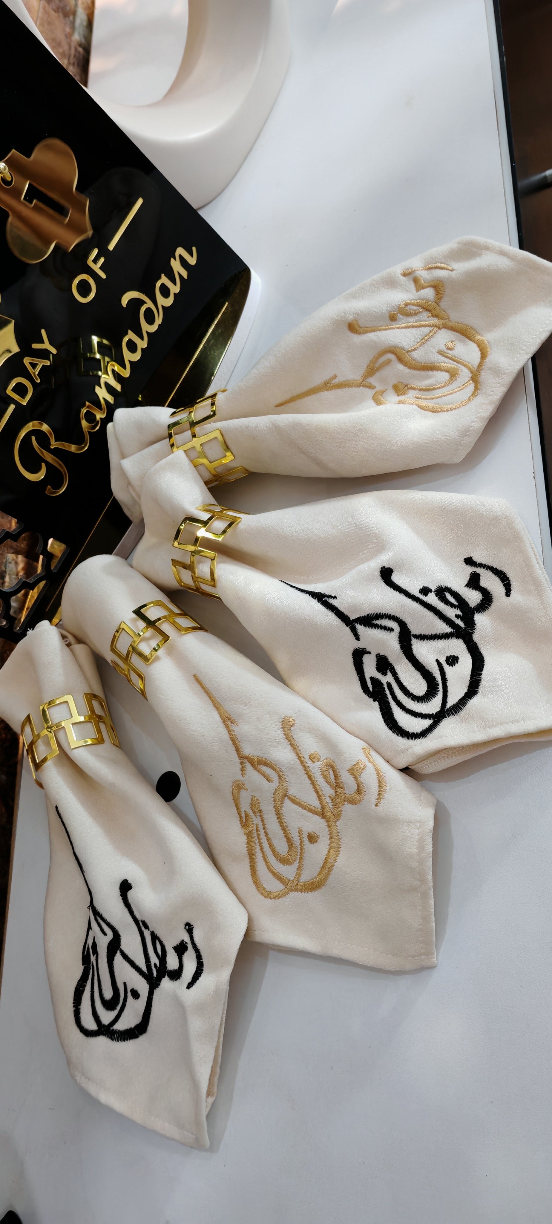 pack de 6 منديل طاولة مطرز